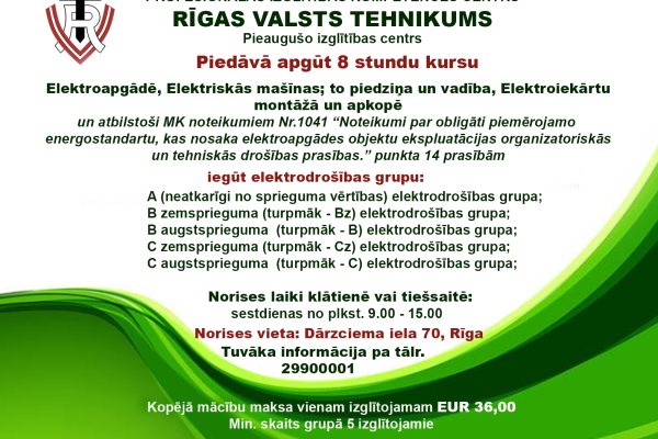 Apgūt 8 stundu kursu