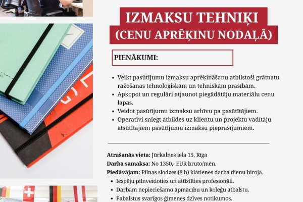izmaksu tehniķis Livonia Print